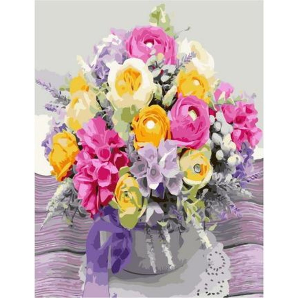 картина по номерам Свадебный букет 40х50см GX37996