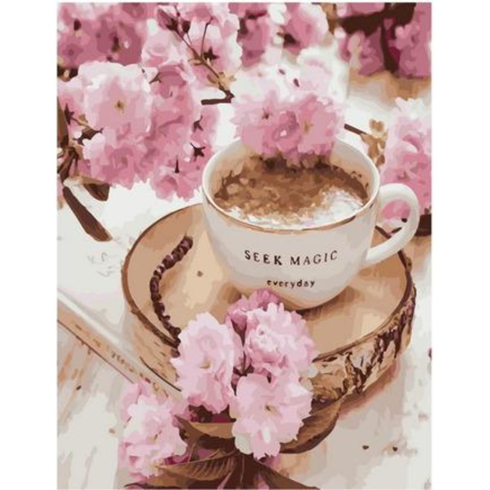 картина по номерам Чашечка кофе по утру 40х50см GX38179