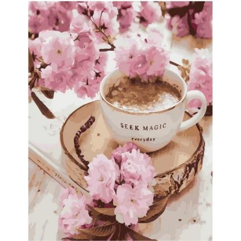 картина по номерам Чашечка кофе по утру 40х50см GX38179