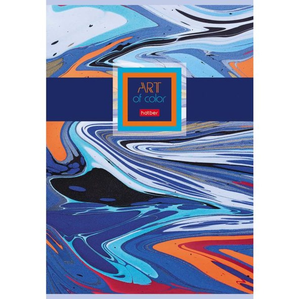 тетрадь А4 96 листов Эбру- Воздушные облака 063906 в клетку