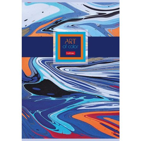 тетрадь А4 96 листов Эбру- Воздушные облака 063906 в клетку