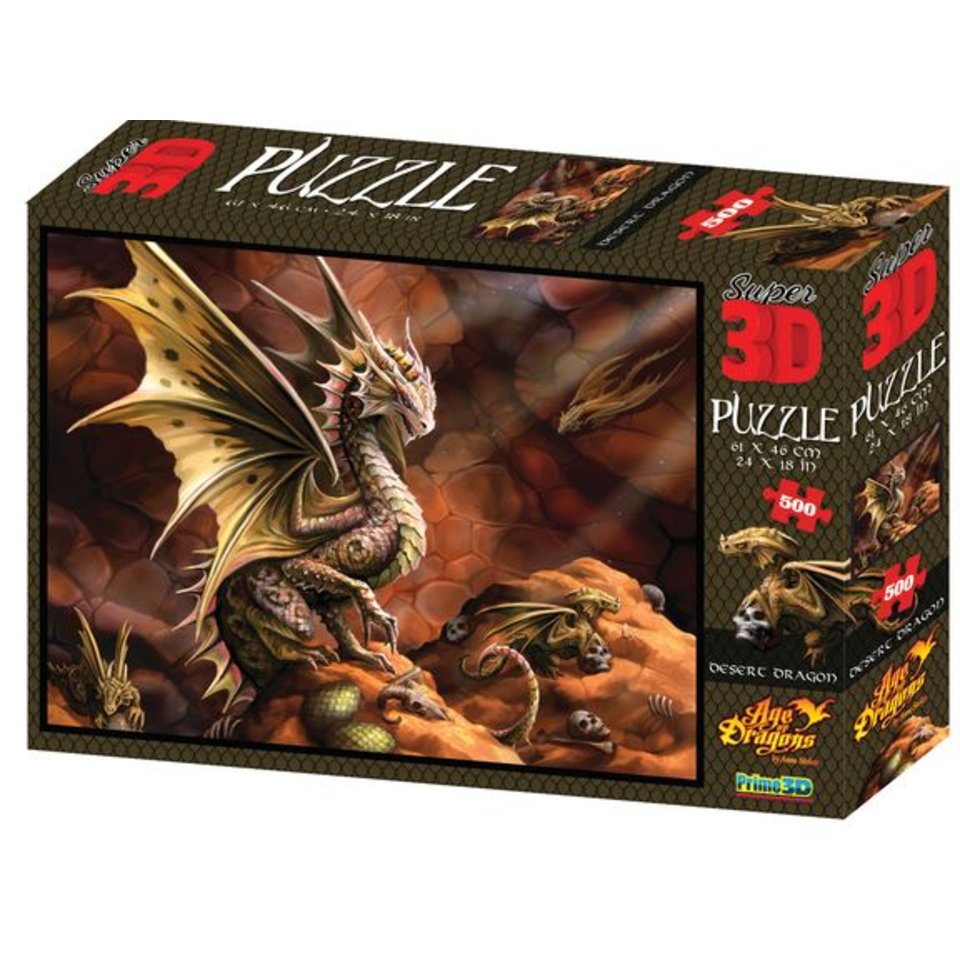 пазл 500 элементов SUPER 3D Пустынный дракон 10091