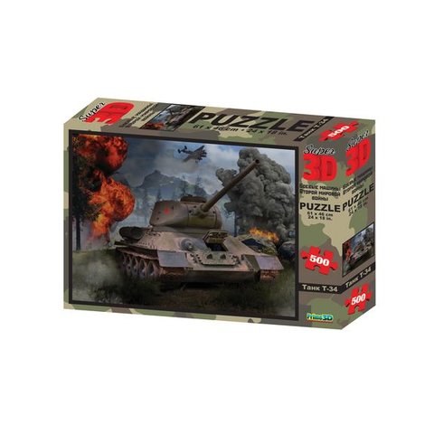 пазл 500 элементов SUPER 3D Танк Т34 10177