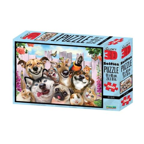 пазл 500 элементов SUPER 3D Селфи домашних животных 10062