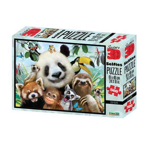 пазл 500 элементов SUPER 3D Зоо селфи 10063