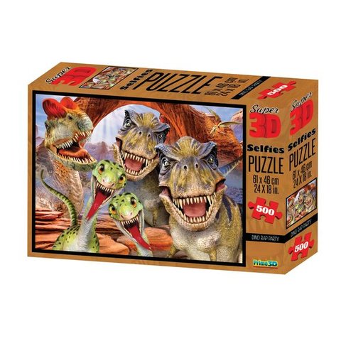 пазл 500 элементов SUPER 3D Дино селфи 10132