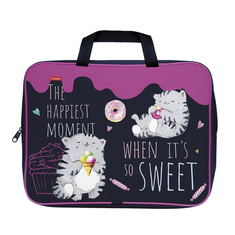 папка для тетрадей А4 с ручками Приключения кота текстиль NSn 72024 Hatber