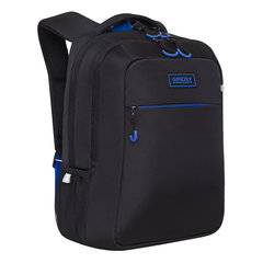 рюкзак для мальчика RB-156-1/1 черный-синий Grizzly