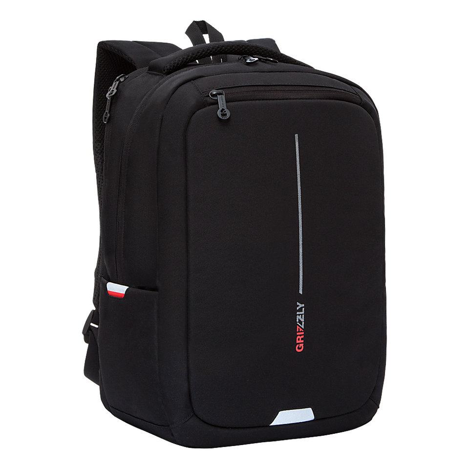 рюкзак для мальчика RU-134-1/1 черный-красный Grizzly