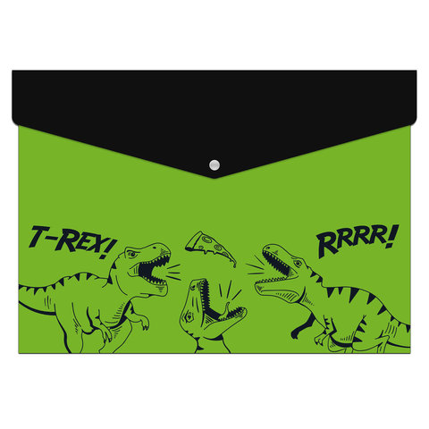 папка-конверт на кнопке А4 Динозавр 56608