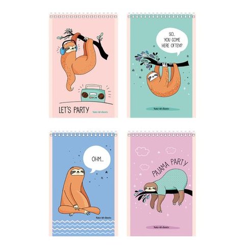 блокнот А6 40 листов "Lazy party" на гребне 8817 BG