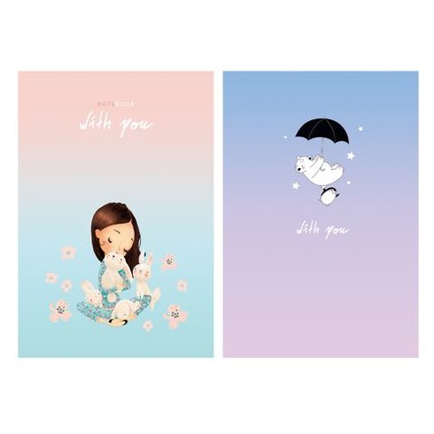 книга для записи А5 64 листа "Я с тобой" 9759 325206 BG