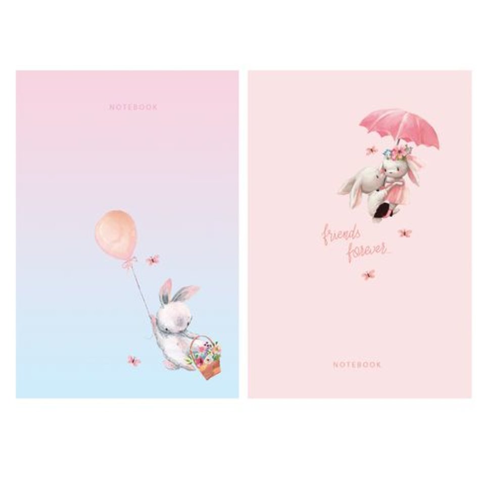 книга для записи А5 80 листов "Мои зайчики" 9758 BG