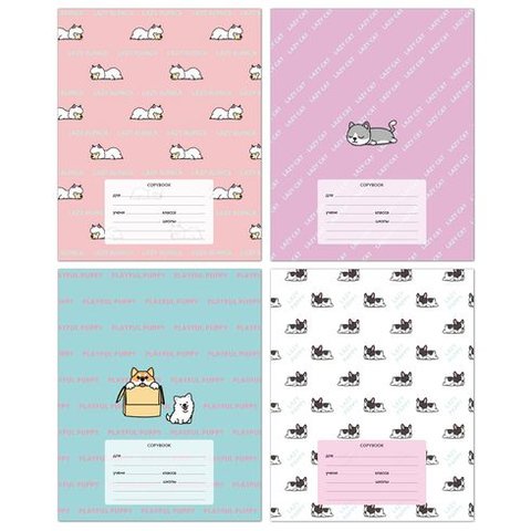 тетрадь 12 листов Lazy day в клетку 8616 BG