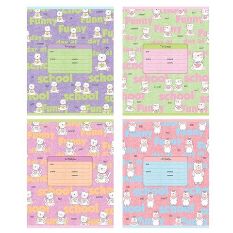 тетрадь 12 листов Привет крупная 9809 BG