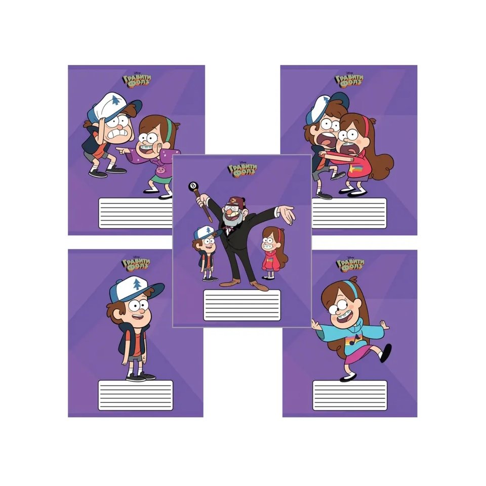 тетрадь 18 листов Гравити Фолз в клетку 068734