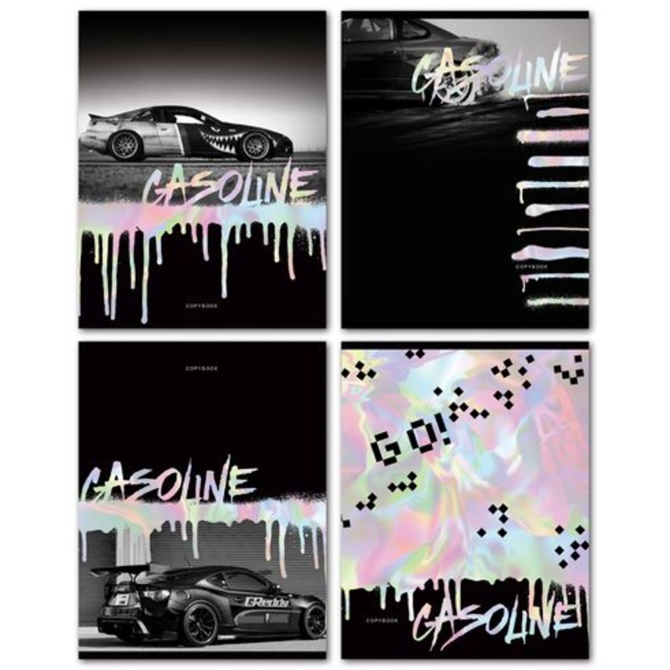 тетрадь 48 листов Gasoline в клетку 9803 BG