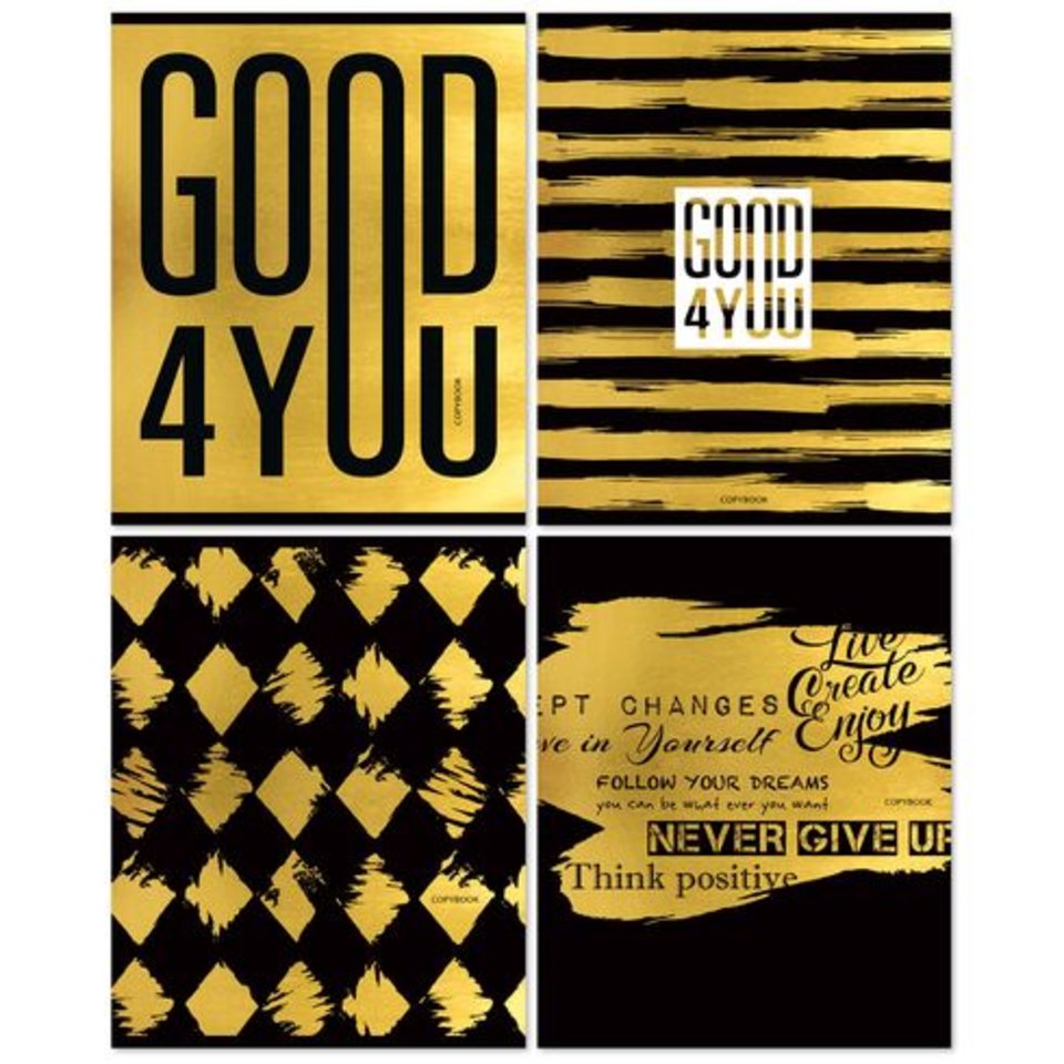 тетрадь 96 листов на гребне "Gold4" на гребне 8637 BG в клетку