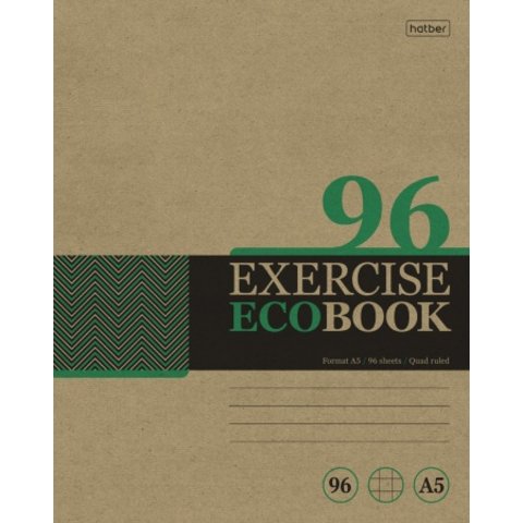 тетрадь 96 листов КРАФТ -Экобук в клетку 066349