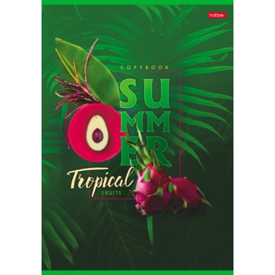 тетрадь А4 80 листов Тропическое лето 066232 в клетку