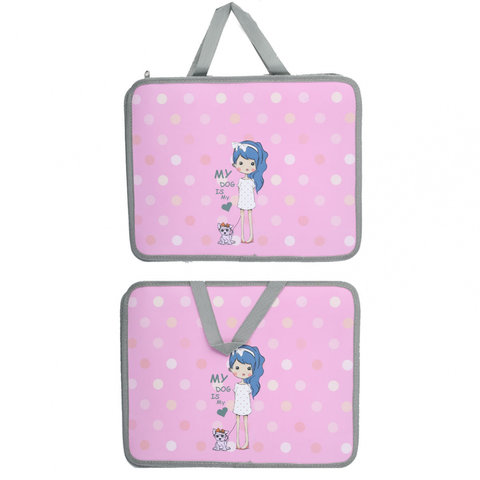 папка для тетрадей А4 с ручками Girl with puppy пластик 205728