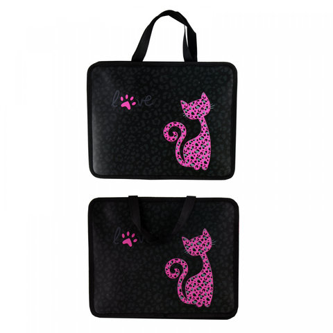 папка для тетрадей А4 с ручками Leopard Cat пластик 210380