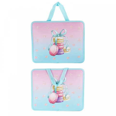 папка для тетрадей А4 с ручками Macaroons пластик 210379