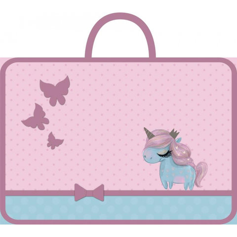 папка для тетрадей А4 с ручками Pretty Unicorn пластик 210385