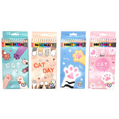 цветные карандаши 12 цветов Cat day лапки шестигранные 5726130 цветные карандаши 12 цветов Cat day лапки шестигранные 5726130