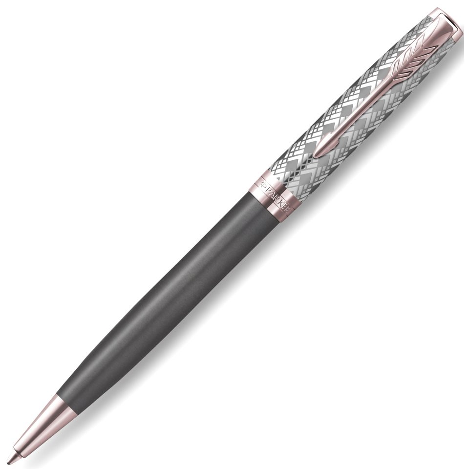 ручка PARKER шариковая Sonnet Premium Metal Grey PGT 2119791