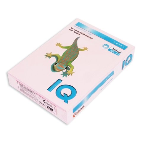 бумага цветная А4 250л 160г/м IQ Color 74 розовый фламинго 65165