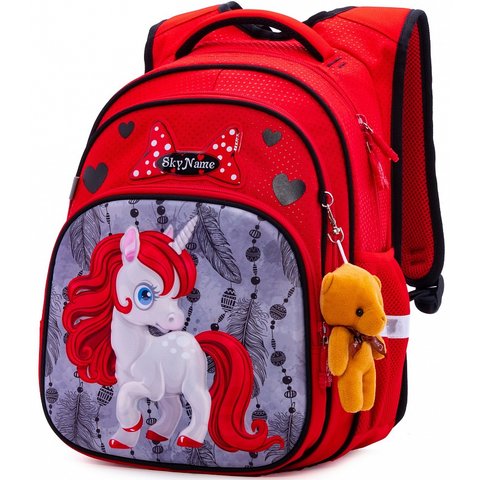 рюкзак для девочки с брелком мишкой R3-233