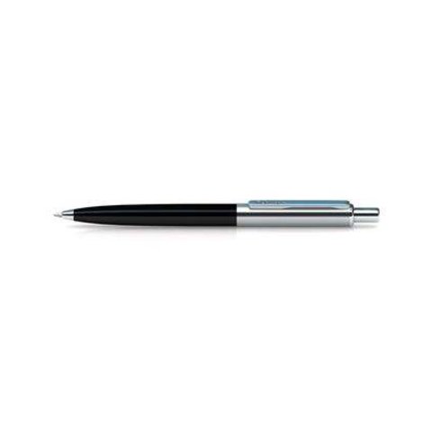 ручка шариковая Berlingo Silver Arrow черный хром цвет корпуса, пластиковый футляр