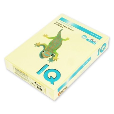 бумага цветная А4 500л 80г/м IQ Color 23 желтая 65129