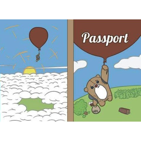обложка для паспорта Ми-Ми-Медведь в Небесах ПВХ оп-5373