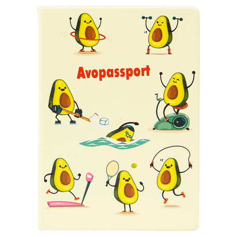 обложка для паспорта Авокадо ПВХ оп-0459