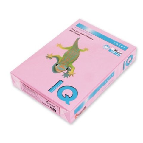 бумага цветная А4 500л 80г/м IQ Color 25 розовая 65133