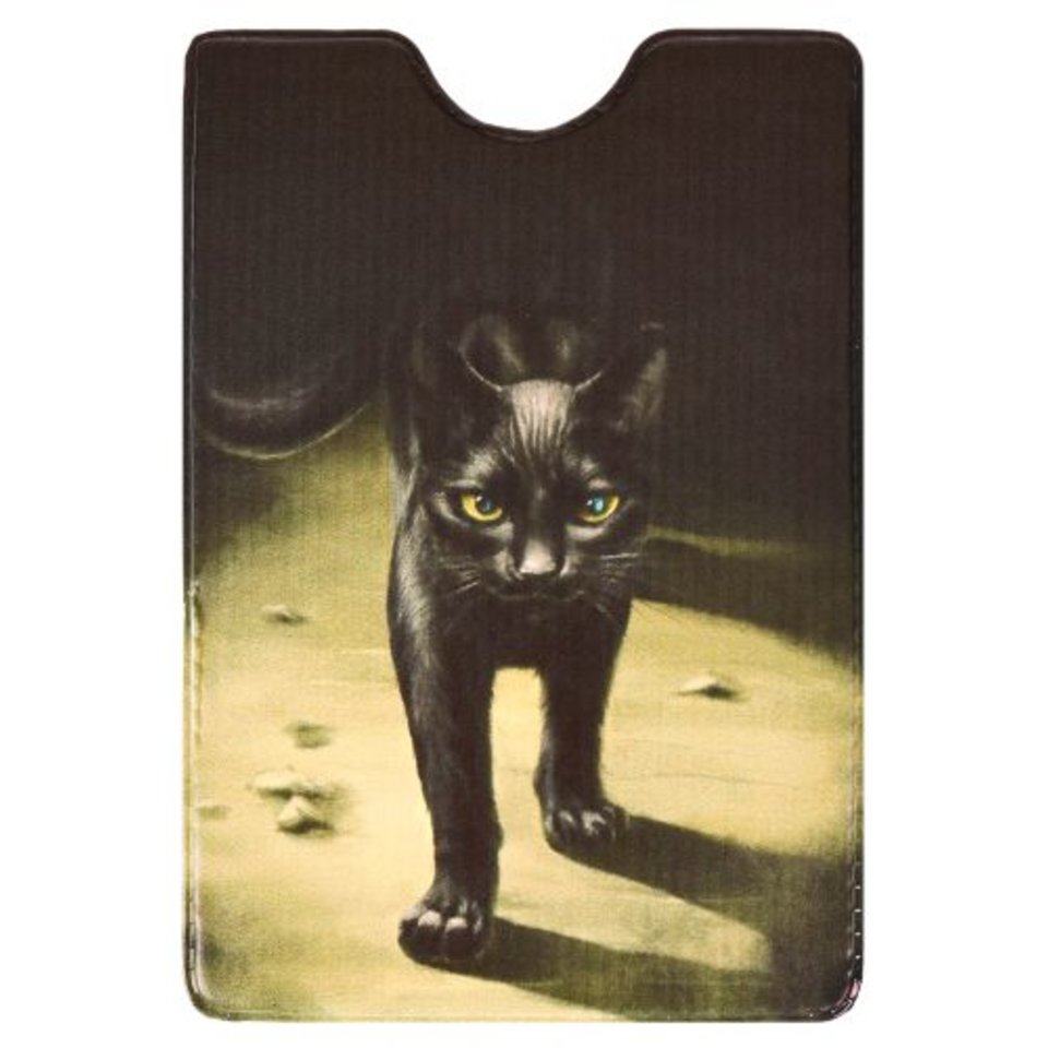 обложка для пропуска Черный кот ПВХ оп-4492