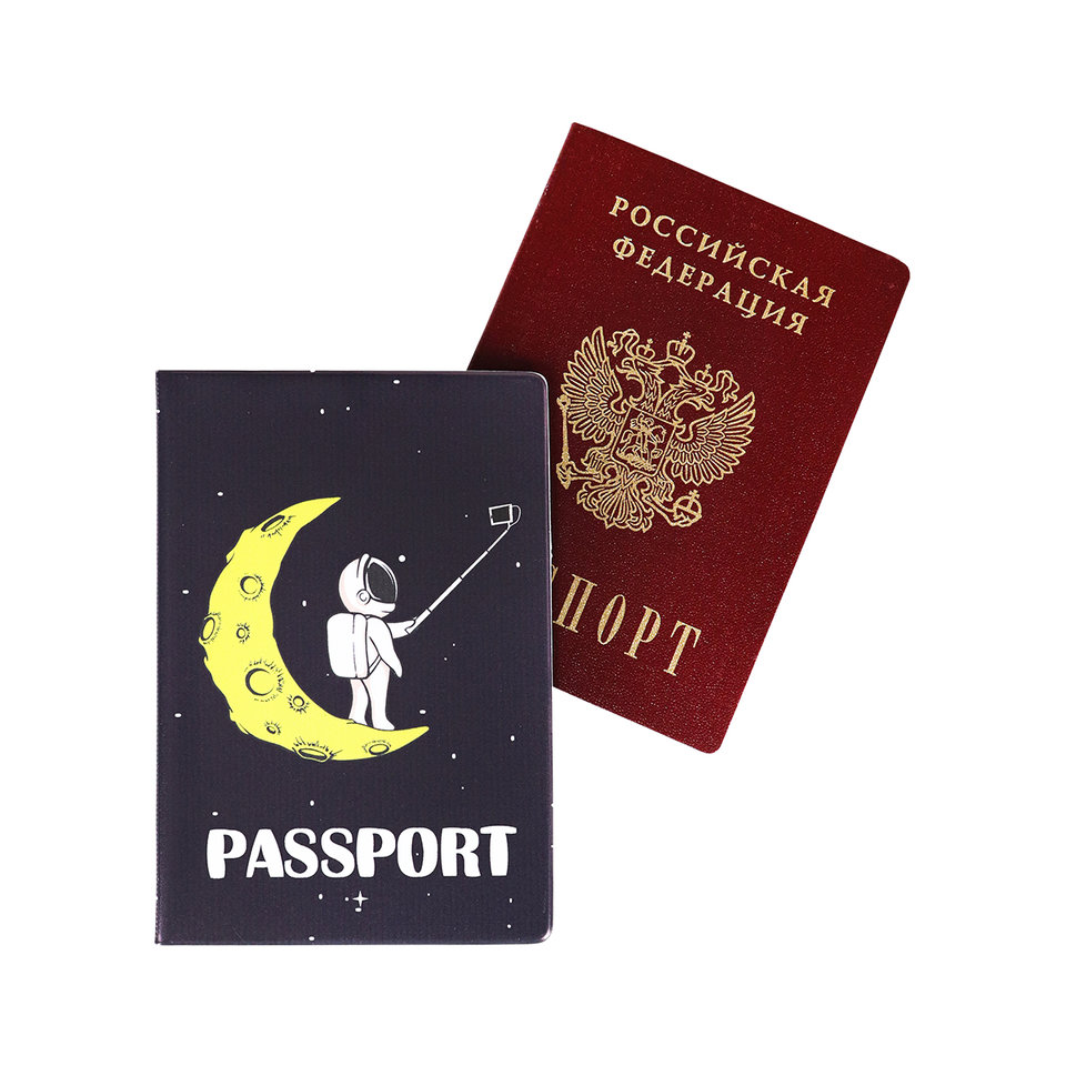 обложка для паспорта Космосэлфи ПВХ оп-4486