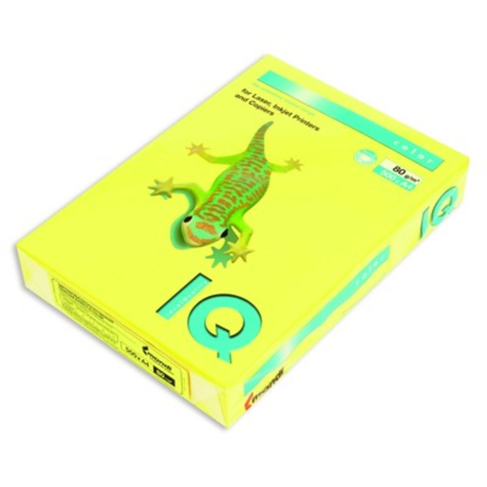 бумага цветная А4 500л 80г/м IQ Color 39 канареечно-желтая 65146