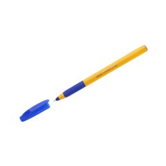 ручка шариковая Cello Tri-Grip желтый корпус резиновые вставки 748 синяя