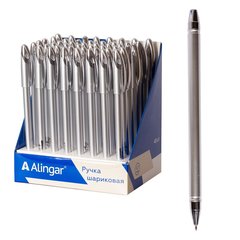 ручка шариковая Alingar al6512, синяя, масляные чернила синяя игольчатый наконечник, 0,7 мм