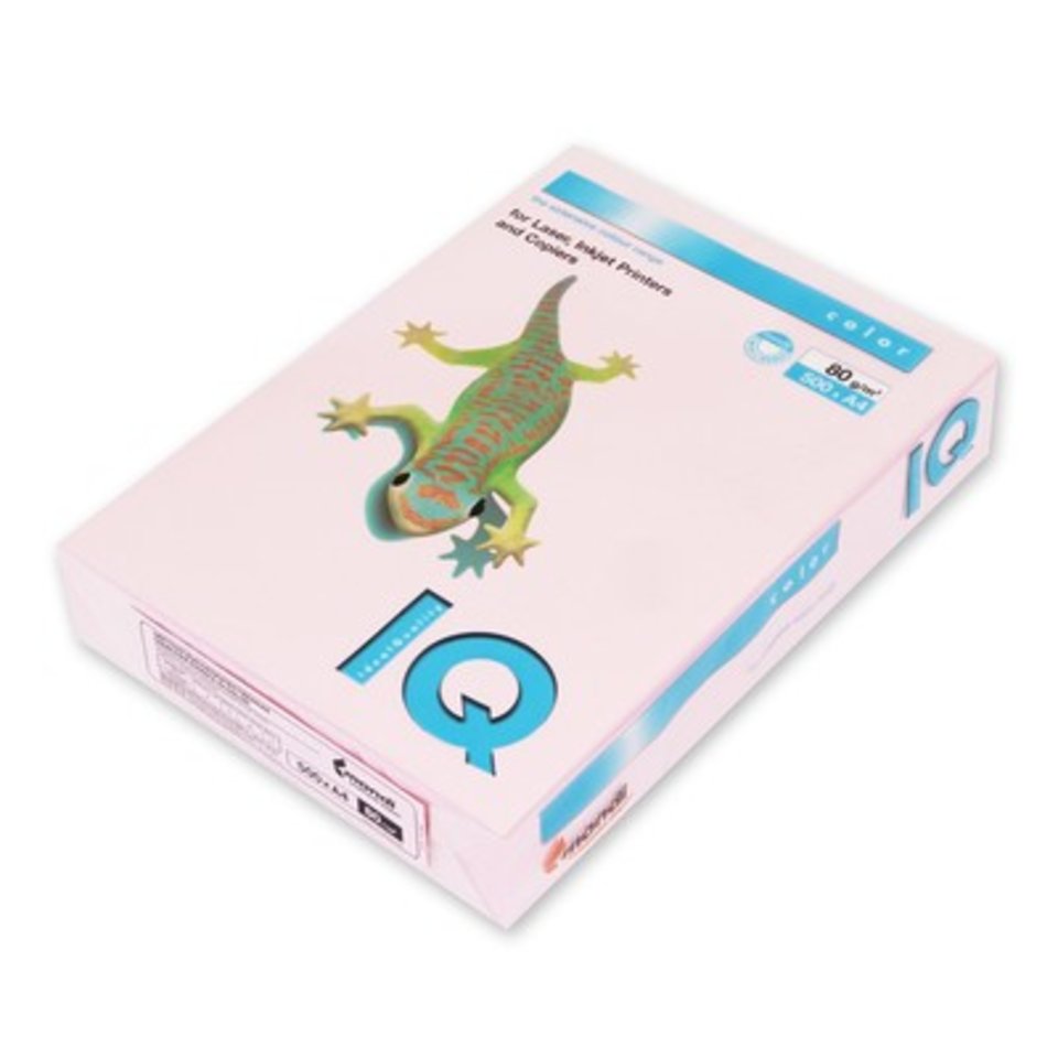 бумага цветная А4 500л 80г/м IQ Color 74 розовая фламинго 65132