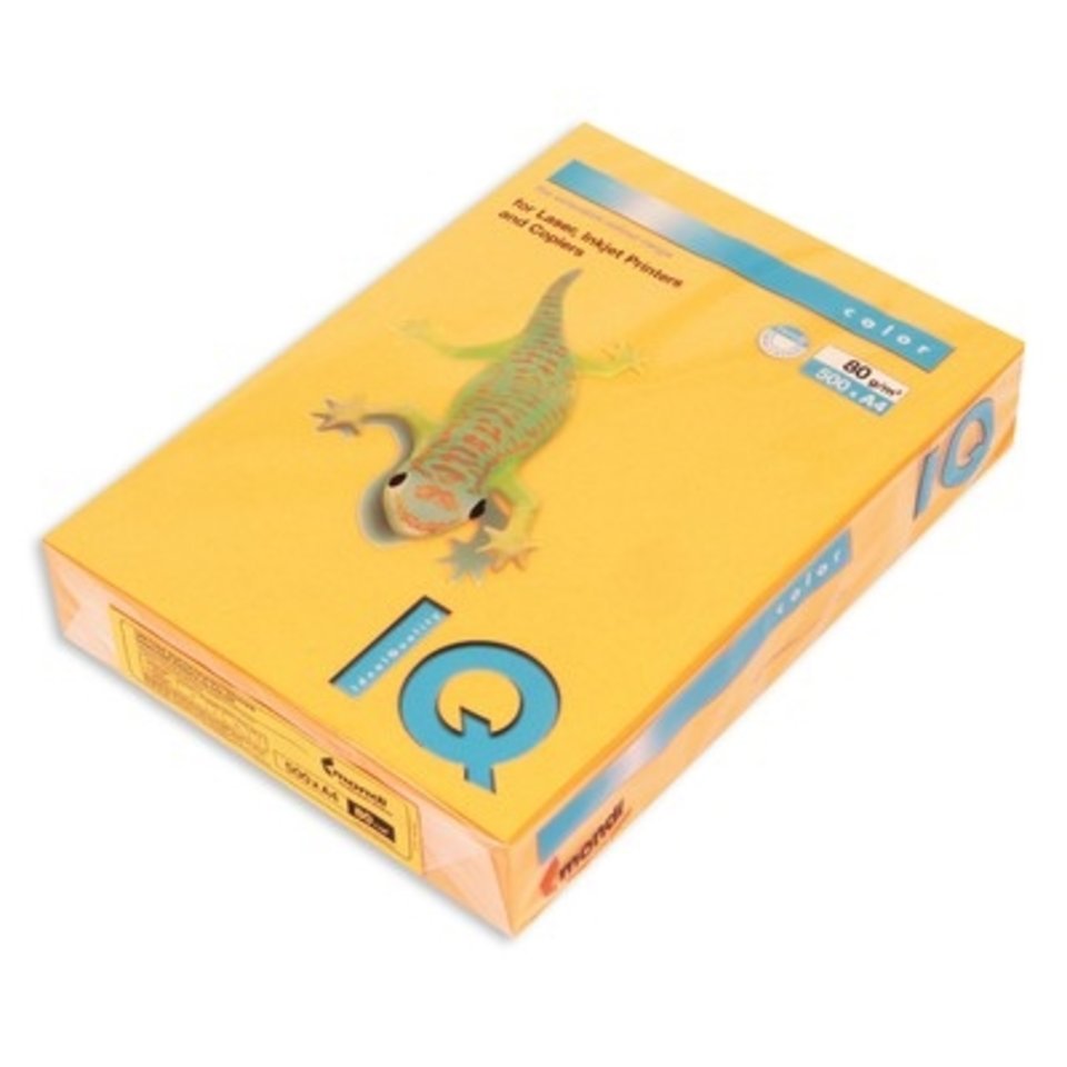 бумага цветная А4 500л 80г/м IQ Color NEOOR оранжевая 65156