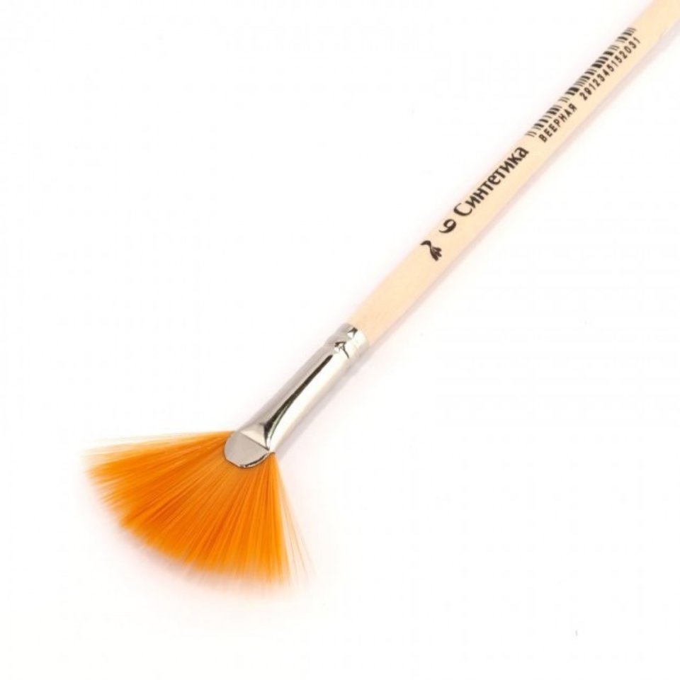 кисточка синтетика №6 живописная веерная св-15202