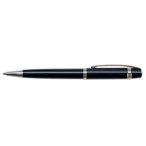 ручка шариковая Berlingo Velvet Classic черный цвет корпуса, пластиковый футляр