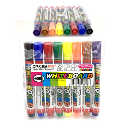 маркеры для доски набор 8 цветов круглый наконечник Orkey cb-436