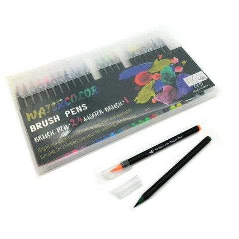 скетч-маркеры 24 цвета акварель кисть водная основа ch-292/ca-262