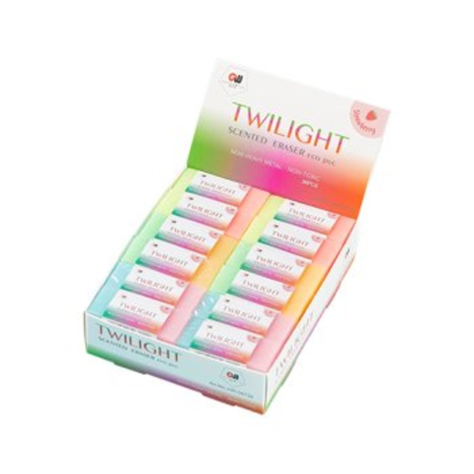 ластик цветной Клубника аромат 55х20х12 di-639/da-102