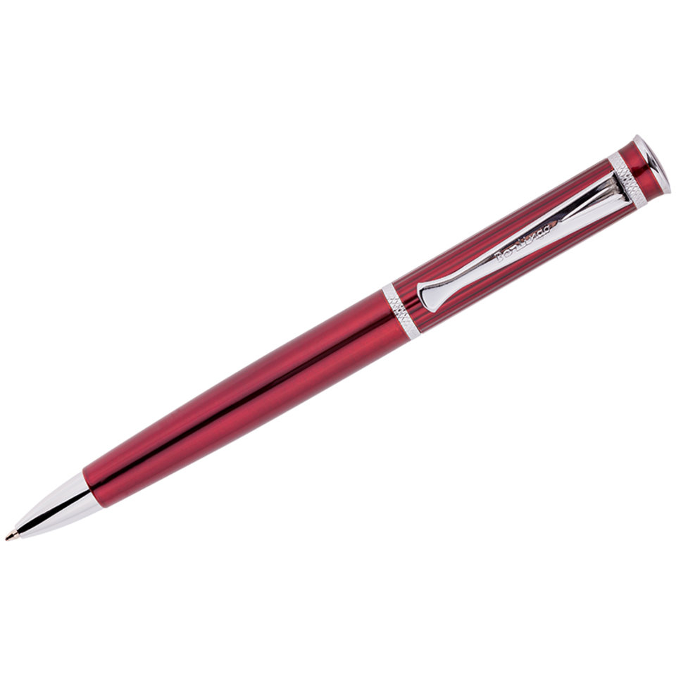 ручка шариковая Berlingo Velvet Premium бордовый цвет корпуса, пластиковый футляр